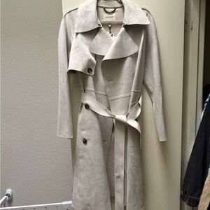 Banana Republic Suede Beige Trench Coat